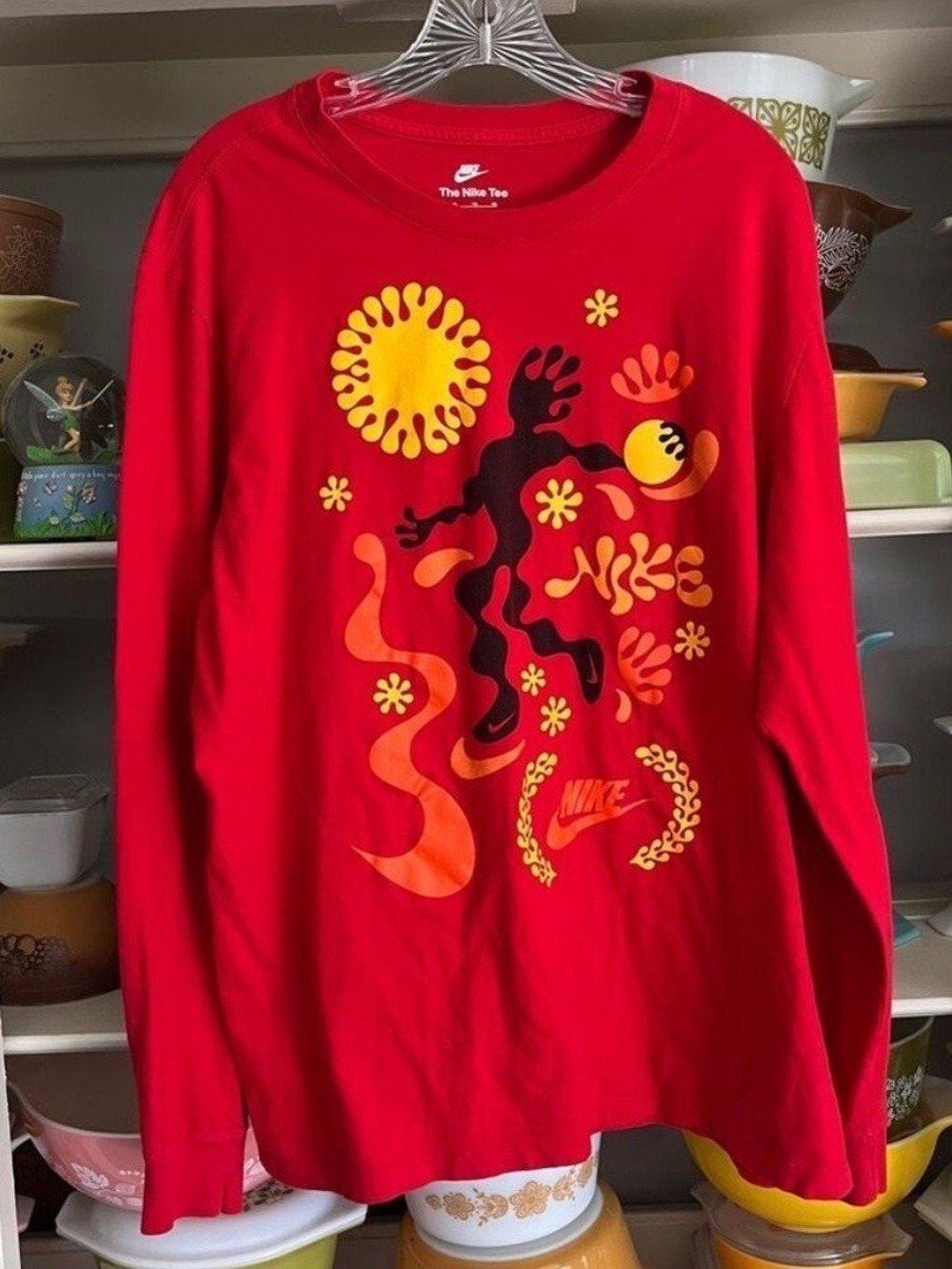 Nike Squiggles University Red Long Sleeve Shirt - Size XL